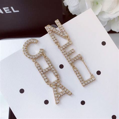 chanel letter drop earrings replica